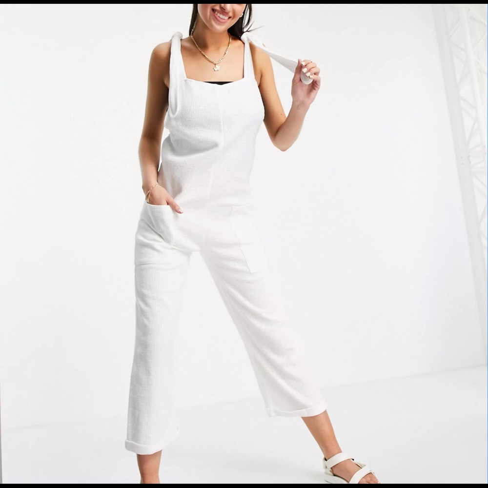 ASOS Design Oversized Waffle Dungaree
